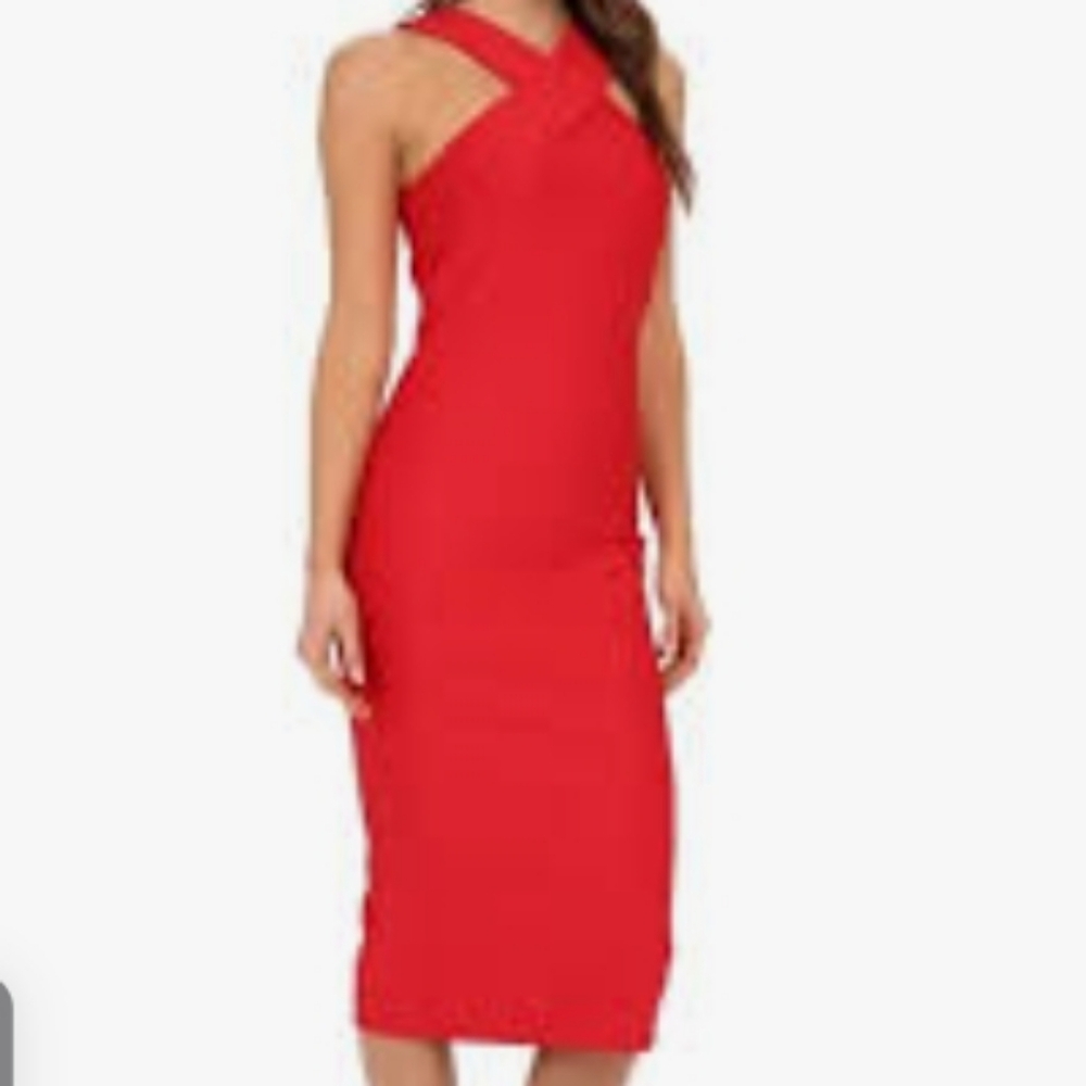 Ted Baker London Red Midi Dress